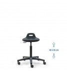 Siège d'atelier TOM Fixe vérin moyen roulettes blocage en charge