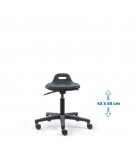 Siège d'atelier TOM Mécanique vérin bas roulettes blocage en charge