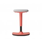 Tabouret assis-debout ergonomique assise grise mecanisme rouge