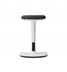 Tabouret assis-debout ergonomique assise noire mecanisme blanc