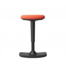 Tabouret assis-debout ergonomique assise rouge mecanisme noir