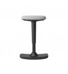 Tabouret assis-debout ergonomique assise grise mecanisme noir