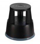 Tabouret marchepied roulant plastique 2 marches 38 cms GTM100203 noir