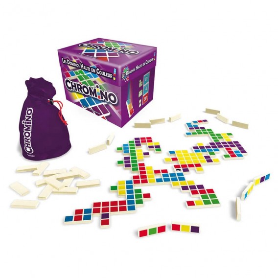Chromino - Jeu de Dominos de Couleur en Bois - Asmodee