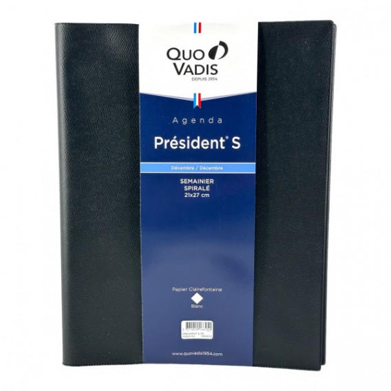 AGENDA SEMAINIER QUO VADIS PRESIDENT 2026 21X27 CM