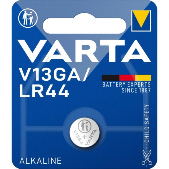 Pile bouton V13GA - LR44 - A76 Varta Alcaline 1,5V