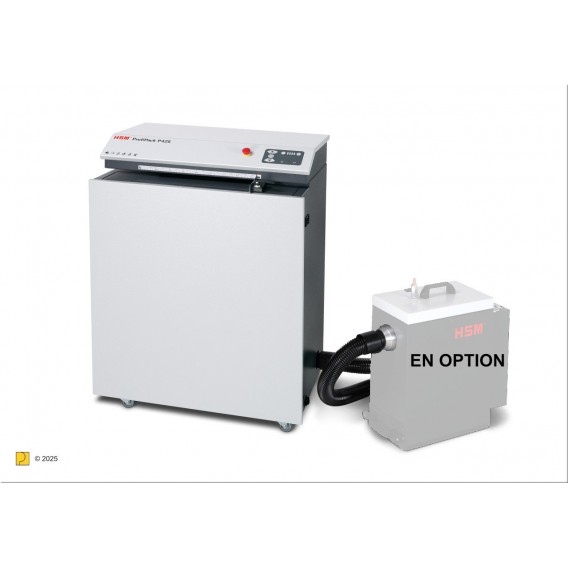 Matelasseur de cartons HSM P425 ProfiPack 1531054 + kit d'adaptation aspiration