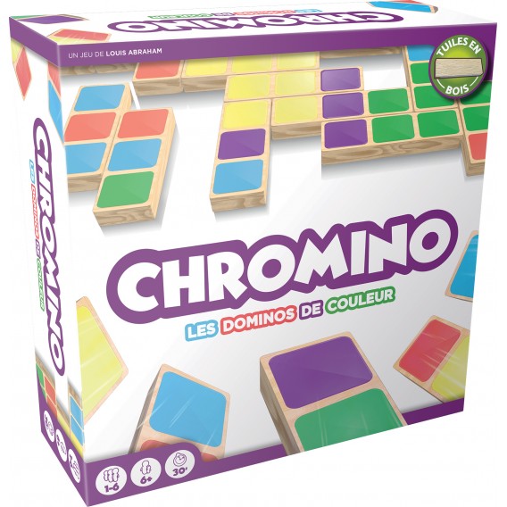 Chromino - Jeu de Dominos de Couleur en Bois - Asmodee