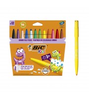 FEUTRES BIC VISACOLOR XL ASSORTIS - POCHETTE DE 12