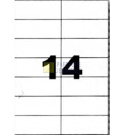 ETIQUETTES LASER BLANCHES 105X40mm - BOITE DE 1400 - 1017