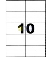 ETIQUETTES LASER BLANCHES 105X57mm - BOITE DE 1000 - 1021