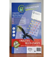 ETIQUETTES LASER BLANCHES 105X74mm - BOITE DE 800 - 1039