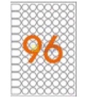 ETIQUETTES AUTOCOLLANTES DIAM 15mm BLANCHES - PAQUET DE 1536