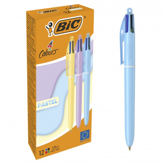 STYLO BILLE 4 COULEURS - CORPS PASTEL