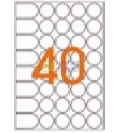 ETIQUETTES AUTOCOLLANTES DIAM 24mm BLANCHES - PAQUET DE 640