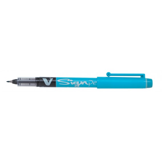 STYLO FEUTRE PILOT V SIGN PEIN BLEU TURQUOISE