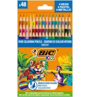 PACK 48 CRAYONS DE COULEUR BIC 100% SOURCE MATIERE RESPONSABLE