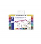 FEUTRE EFFACABLE A SEC STAEDTLER DOUBLE POINTE - POCHETTE DE 10