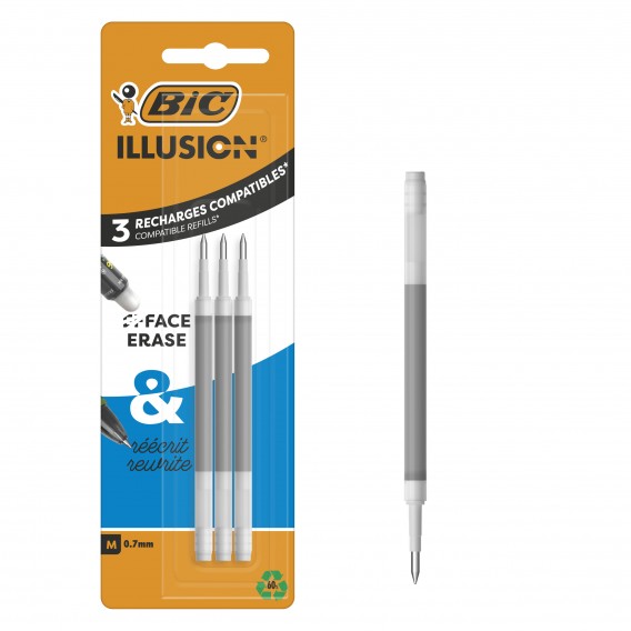 RECHARGES BIC GEL OCITY NOIR ETUI DE 3