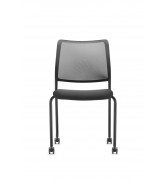 Chaise de réunion pieds roulettes dossier résille To-Sync meet SC9258 DAUPHIN