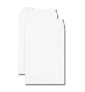 200 POCHETTES BLANCHES A SOUFFLET 229X324X30mm A FENETRE