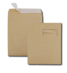 250 POCHETTES KRAFT ARME 229X324X30mm A FENETRE