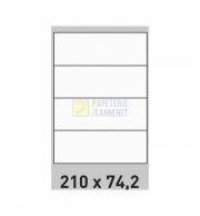 ETIQUETTES LASER BLANCHES 210X74.25mm - BOITE DE 400 - 1034