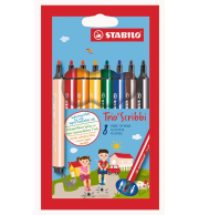 ETUI DE 8 FEUTRES STABILLO TRIO SCRIBBI
