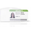 LOT 10 PORTE BADGE RIGIDE 64x96mm POUR 2 CARTES 