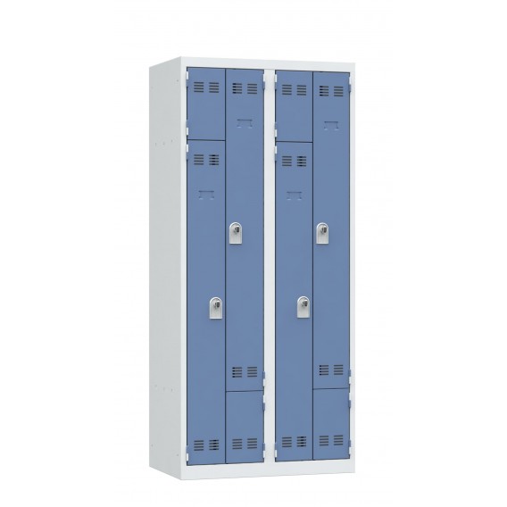 Vestiaire monobloc gain de place 2 colonnes 180 x 80 cm