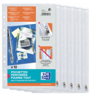 POCHETTES A ZIP EN PVC A4 TRANSPARENTS 11/100° - PAQUET DE 10