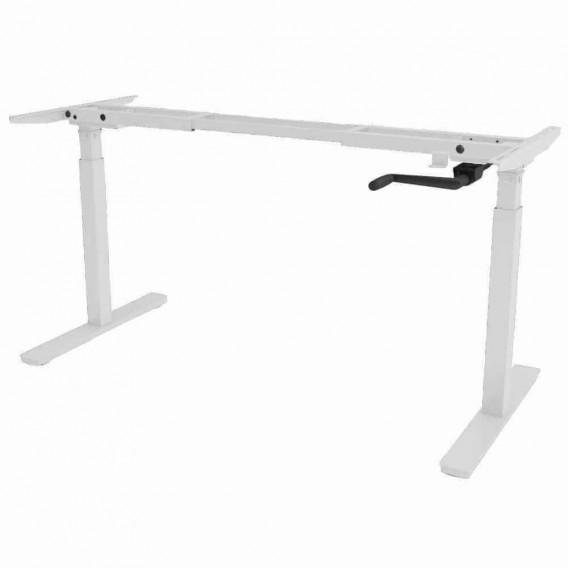 Structure de bureau réglable en hauteur par manivelle