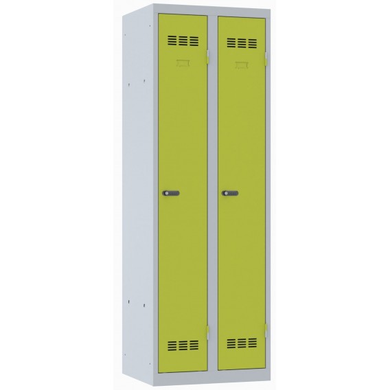 Vestiaire industrie propre 2 colonnes serrure moraillon VINCO VP2M