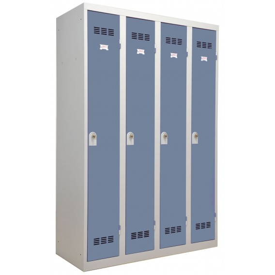 Vestiaire monobloc 4 portes industrie propre VINCO V4PM bleu