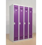 Vestiaire monobloc 4 portes industrie propre VINCO V4PM prune
