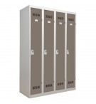 Vestiaire monobloc 4 portes industrie propre VINCO V4PM taupe