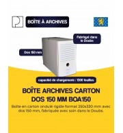 BOITE A ARCHIVES CARTON DOS 150mm