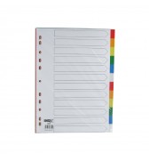 Jeu de 12 intercalaires A4 en polypro