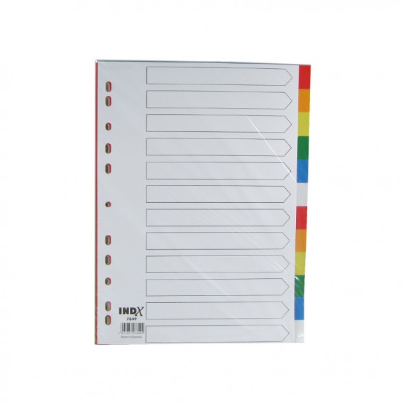 Jeu de 12 intercalaires A4 en polypro