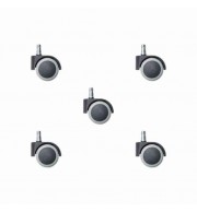 Lot de 5 roulettes pour sols durs