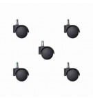 Lot de 5 roulettes avec freinage blocage en charge