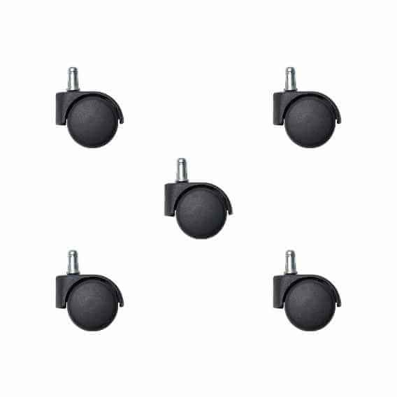 Lot de 5 roulettes avec freinage blocage en charge