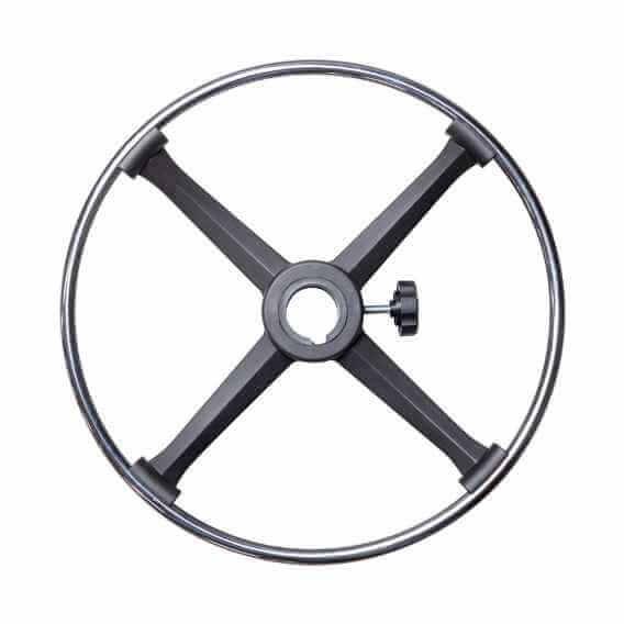 Repose-pieds noir chromé