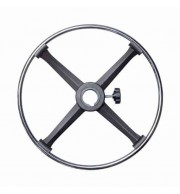 Repose-pieds noir chromé