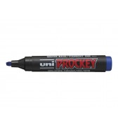 Marqueur permanent bleu PROCKEY PM 126 pointe biseautée Bleue Uni-ball