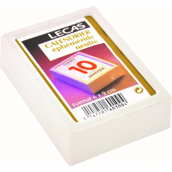 Bloc calendrier éphéméride neutre 2026 à coller LECAS 100901041