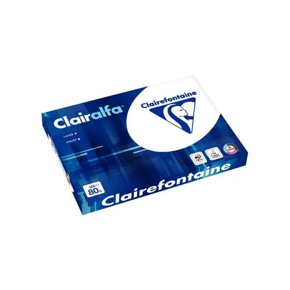 Ramette de 500 feuilles de papier blanc A3 80g ClairAlfa 1969C