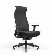 FAUTEUIL IDEA SYNCHRONE HAUT DOSSIER ERGONOMIQUE TETIERE - NOIR