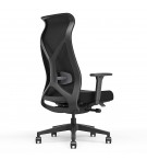 FAUTEUIL SYNCHRO HT DOSSIER ERGO TETIERE- MESH NOIR - ACCOUDOIRS 3D