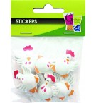POULES 28 MM LOT DE 6
